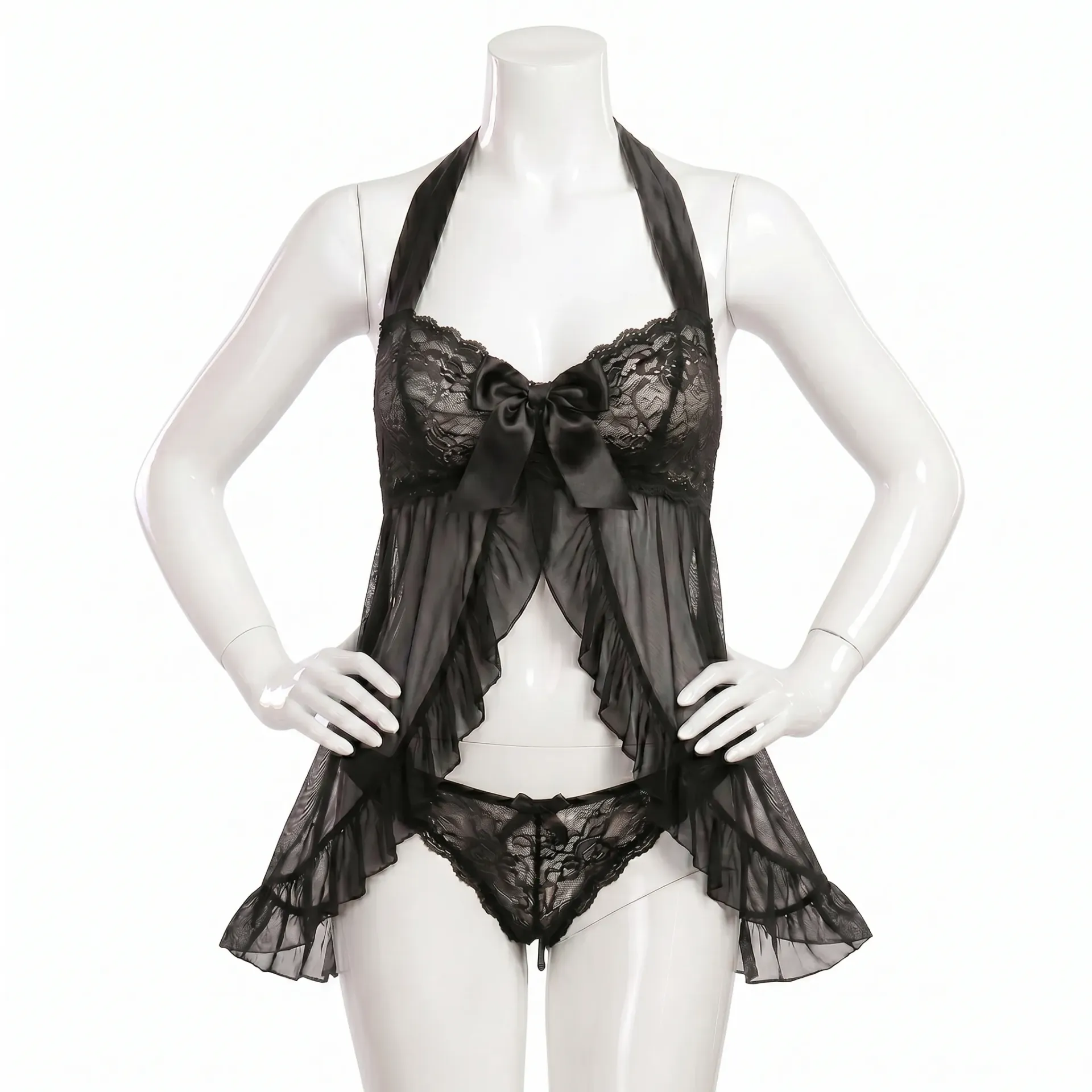 2 Piece Ruffled Nightgown