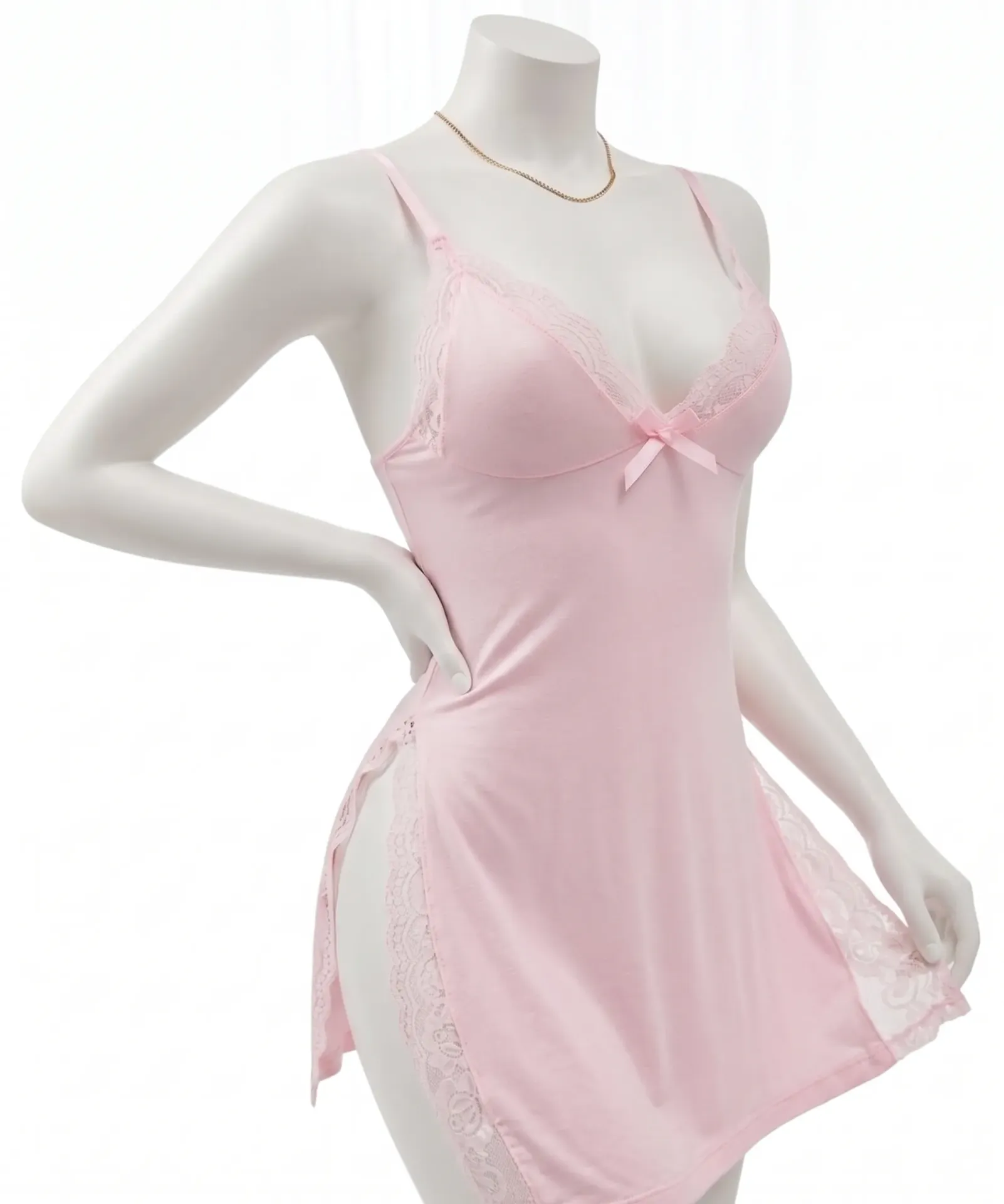 Lace Nightgown (Pink, S)