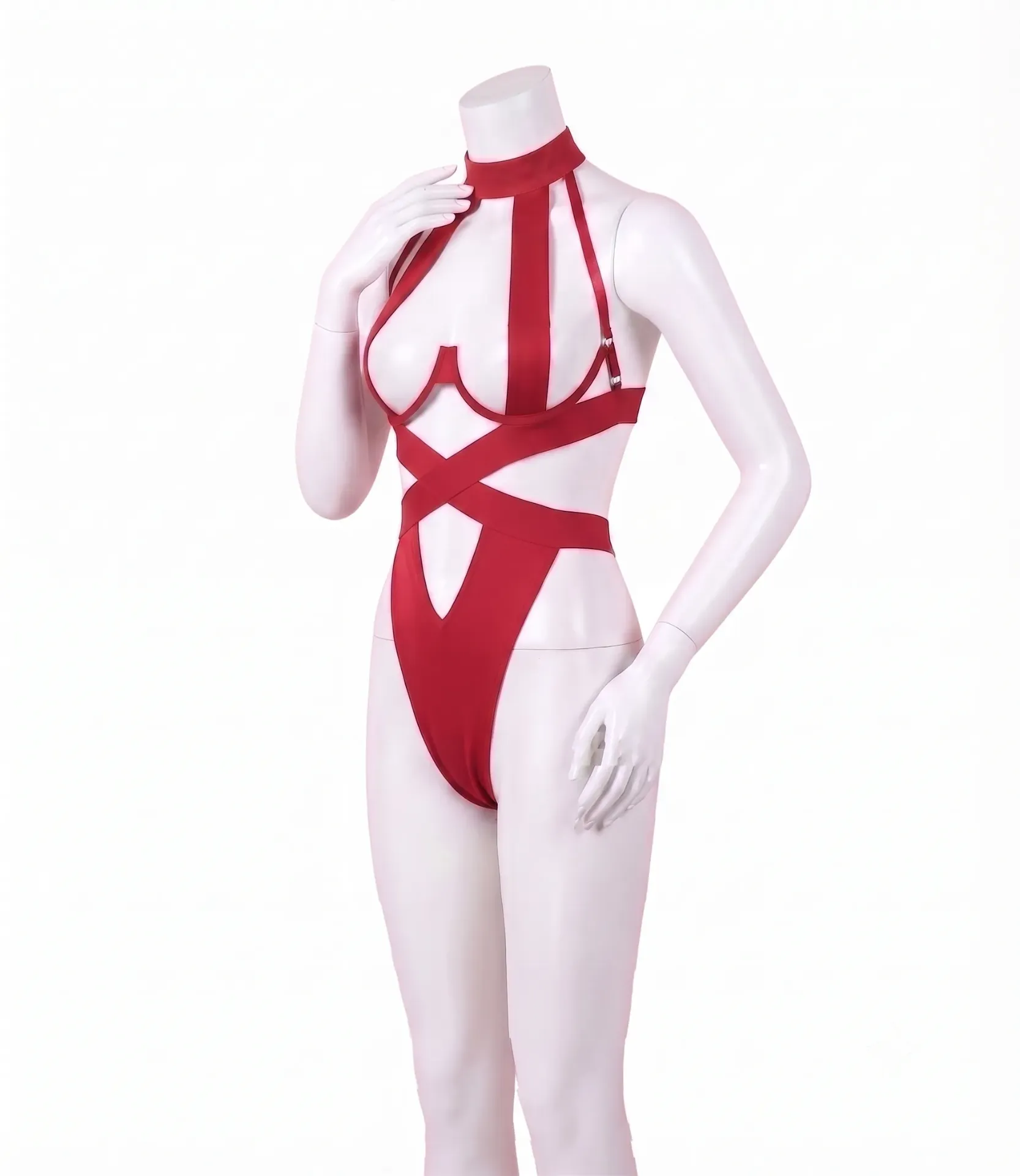 Body en velours à découpes
